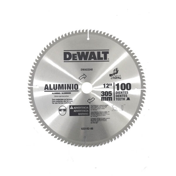 Disco De Sierra 12” Para Aluminio 100D Dewalt