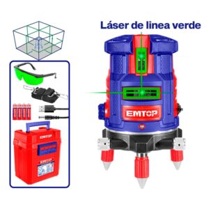 Nivel Láser Autonivelante 1 Horizontal 4 Verticales 30m ESLE53003